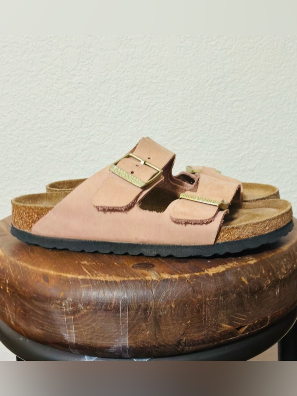 Birkenstock Arizona Soft Pink Double Buckle Sandals size 6.5